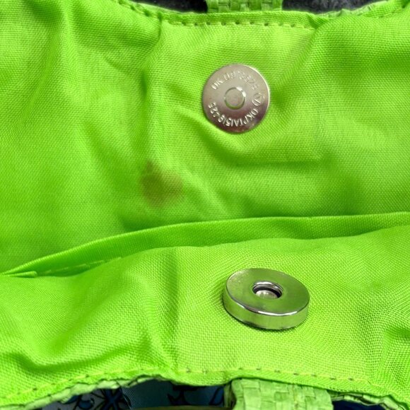 Cruise‎ Club Boho Handbag Wooden Ring Handle Green Blue Paisley Fairy Gypsy - Picture 10 of 12